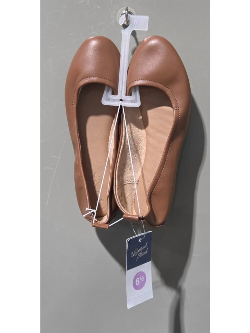 Universal Thread Danielle Cognac Faux Leather Ballet Dress Flats -- Women's 6.5